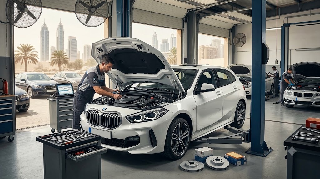 BMW 1 Series repair and service at an independent BMW specialist workshop in Dubai