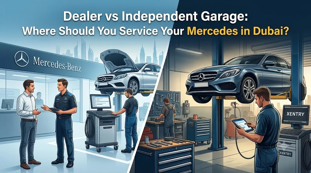 Dealer vs Independent Garage: Where Should You Service Your Mercedes in Dubai?
