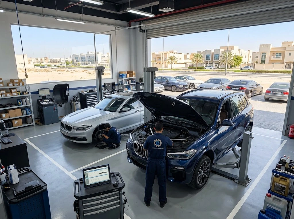 BMW repair and servicing at an independent BMW garage serving Al Barsha, Dubai